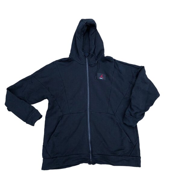 AIR JORDAN Flight Loop Hoodie Jacket Sweater XL Men's Black Full Zip AV2290-010 - Picture 1 of 10